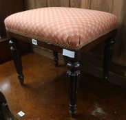 A mahogany stool, W.49cm