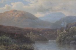 F. Souteroil on boardOn the Snane River, near Glen Seeiffeinscribed and dated 1877 verso17 x 24cm