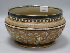 A Doulton Lambeth large bowl, by Mark V. Marshall