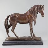 A modern bronze of a horse