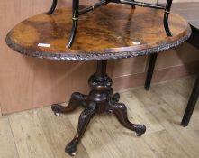 A walnut centre table, W.102cm