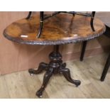 A walnut centre table, W.102cm