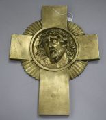 A bronze cross with Christ