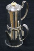 A late Victorian Scottish silver cafetiere, Glasgow, 1898, 23cm, gross 16.5 oz.
