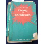 Miller, Henry - Tropic of Capricorn, Obelisk Press, 1st edition with original wraps (detached and