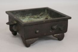 A Japanese bronze censer