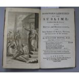 Longinus, Dionysius - On The Sublime, translated by William Smith, 4th edition, 8vo, calf,