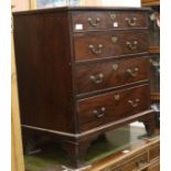 A mahogany chest of drawers, W.79cm