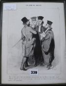 Honore Daumier, lithograph, Les Gens de Justice, 31 x 25cm
