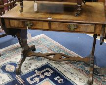 A 20th century sofa table, W.97cm