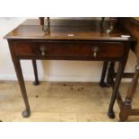 An oak side table, W.79cm