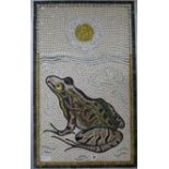 A mosaic frog panel 95 x 59cm.