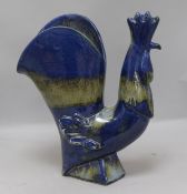 A Rye pottery cockerel vase by David Sharp