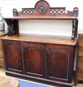 A Victorian mahogany chiffonier, W.152cm