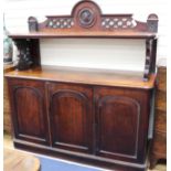 A Victorian mahogany chiffonier, W.152cm