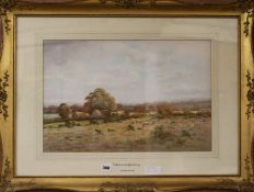 George Oyston, watercolour, Shalford, near Guildford, 35 x 53cm