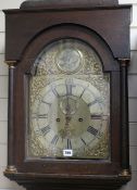 A Richard Wills of Truro late 18th century oak 8 day longcase clock, H.220cm