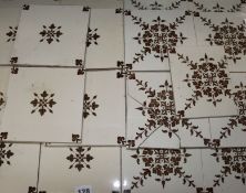 A collection of assorted Minton tiles