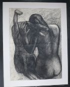 Joseph Urie (b.1947)charcoalGirl with dogsigned and dated 1983, Aitken Dott label verso111 x 81cm