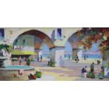 Cecil Rochfort D'Oyly John (1906-1993), oil on canvas, Mediterranean coastal town, signed 35 x