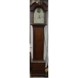 A George III oak eight day longcase clock, H.235cm