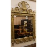 A gilt wall mirror H.135cm