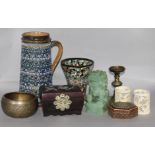 A Doulton jug and various Oriental items