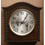 An oak grandmother clock, H.128cm