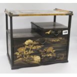 A Japanese lacquer table cabinet