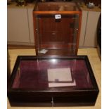 Two mahogany glass fronted display cases