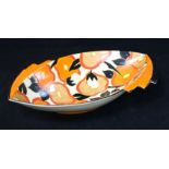 A Clarice Cliff bowl, orange chintz