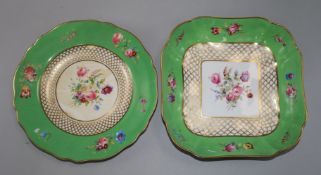 A Copeland Spode floral and gilt part dessert service