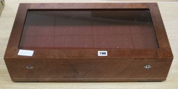 A rosewood collector's display box