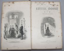 Dickens, Charles - Little Dorrit, 1st edition in book form, 8vo, quarter calf with marbled boards,