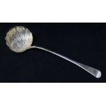 A George III silver Old English pattern soup ladle, by Eley & Fearn, London, 1818, 31.5cm.