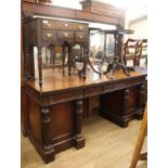 A large mirrored back sideboard stamped T Wilson, 68 Great Queen Street, London, W.206cm