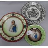 Napoleon commemorative ceramics, 19th/20th century: - six plates and four soup dishes