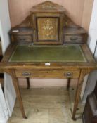 An Edwardian inlaid rosewood bonheur du jour, W.68cm