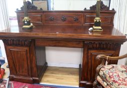 A William IV mahogany pedestal sideboard, W.194cm