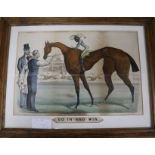 A Currier & Ives "Go In and Win" lithograph 23 x 34cm.