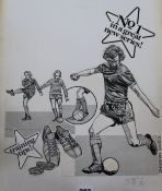 Original artwork for boys comic: Target Artist: Sheridon Davies (1970's)