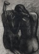 Joseph Urie (b.1947)charcoalGirl with dogsigned and dated 1983, Aitken Dott label verso111 x 81cm