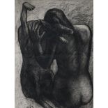 Joseph Urie (b.1947)charcoalGirl with dogsigned and dated 1983, Aitken Dott label verso111 x 81cm