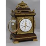 An ornate French mantel clock