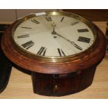 An oak cased fusee clock