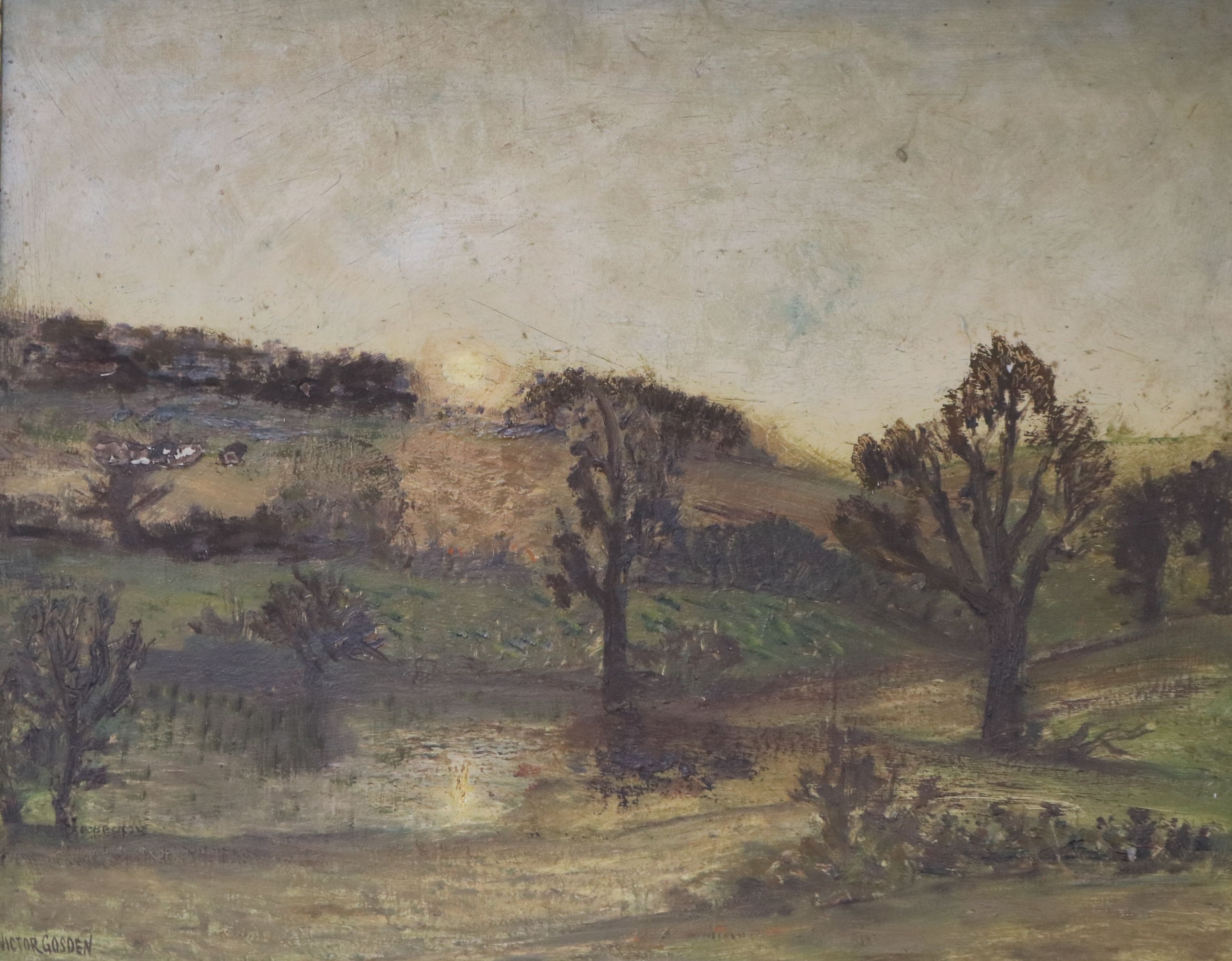 Victor Gosden, oil on canvas, landscape, 52 x 65cm