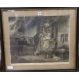 After Morland, mezzotint, The Country Butcher, 34 x 56cm