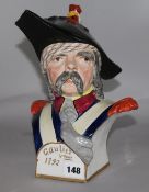 A French porcelain bust of a Revolutionary soldier