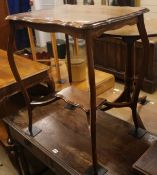 A Victorian mahogany shaped rectangular top occasional table W.59cm