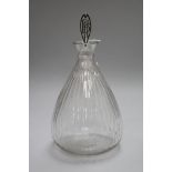 A Rene Lalique Marie Brizard carafe or decanter and stopper, moulded mark 'R. Lalique' engraved